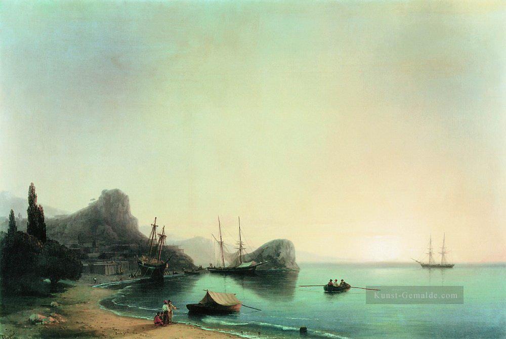 italienische Landschaft 1855 Verspielt Ivan Aiwasowski russisch Ölgemälde